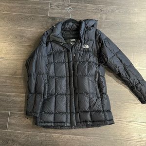 The North Face black puffer jacket with hood